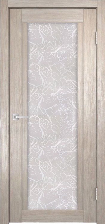 Фото Межкомнатная дверь Легенда К-11 тон Кремовая лиственница Остекление Гранит прозрачный