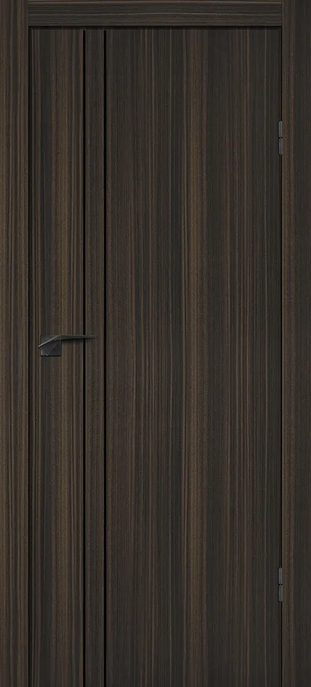 Межкомнатная дверь P-20 AL черный молдинг Эвкалипт африканский
