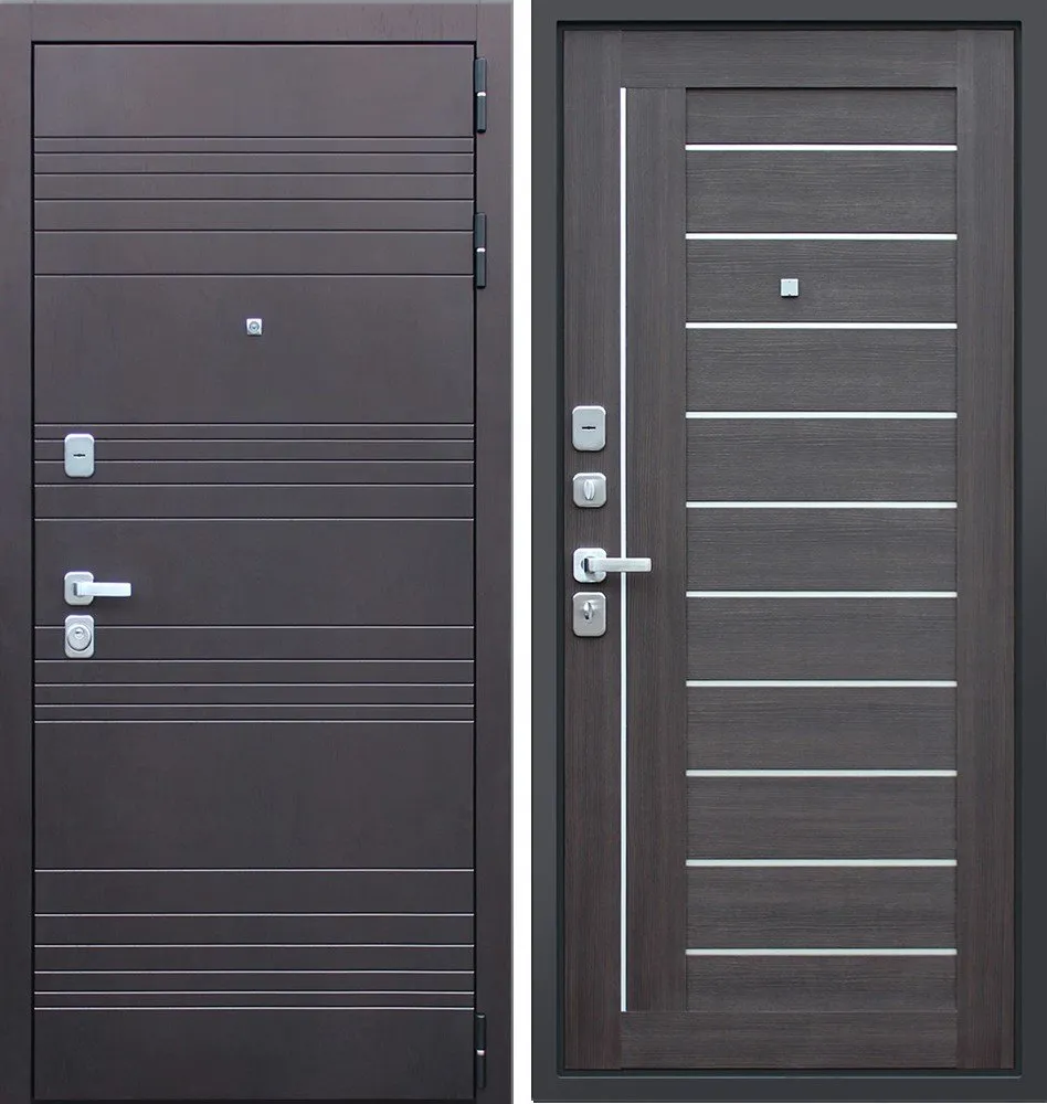 Дверь Дуэт орех рифленый DIS006696